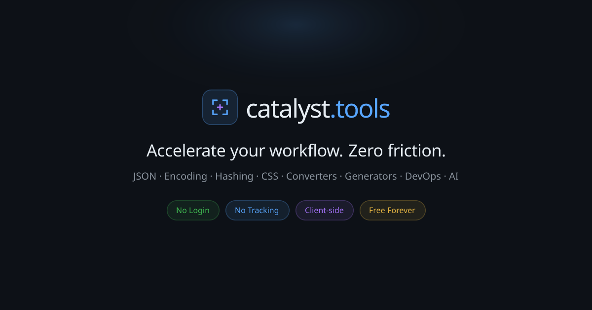 Catalyst – 100+ Free Developer Tools Online